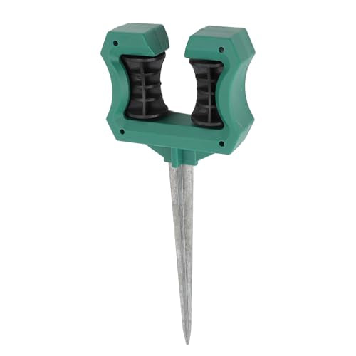 Garden Hose Guide and Roller, 10 Inch Plastic Metal Spike Stake for Yard and Lawn, Hose Support Protector for Flower Beds, Easy to Install Guide Reel