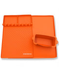 KITCHEN PERFECTION Ultimate Kit for Blackstone Griddle 36 Inch - Silicone Griddle Cover Mat + Griddle Accessories Mat + 2 PCS Silicone Grease Cup Liners Hermetic Protection from Rust & Debris All Year - color: Orange 36 inch Ultimate Kit