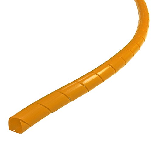 Electriduct 1/4" Spiral Cable Wrap Polyethylene Expandable Abrasion Protector Wire Sleeve - 50 Feet - Orange - color: Orange, size: 0.25 (1/4) Inch Diameter | 50 Feet
