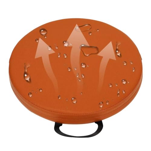 Round Floor Cushions, 2 inchs Thick Round Floor Pillow with Handle, Outdoor Waterproof Leather Seat Cushion, Flexible Seating for Classroom Elementary, Daycare, Preschool, Playroom, 35CM, Brown - color: Brown, size: 13.78inchs