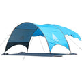 2026 Beach Tent with Floating Shade Sail – Portable & Ventilated Beach Umbrella Canopy with 360° Airflow, Dual Side Pockets & Extra Sun Coverage (3–4 People, 106 * 65 * 62"+75"*98" Sail) - style: 106 * 65 * 62"+75"*98" Sail
