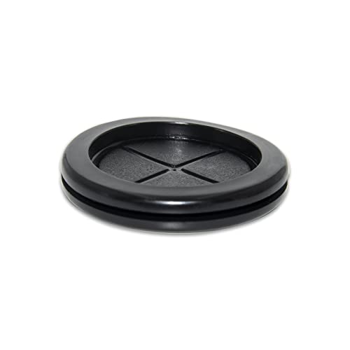 Flyshop 2-19/32", 66 mm Hole Plug, 2-3/8", 60mm ID Durable Synthetic Rubber Grommet Double-Sided Wire Protector, Black Rubber Cable Grommet Wire Protection, 4PCS - size: 66mm (Drill hole Dia.)