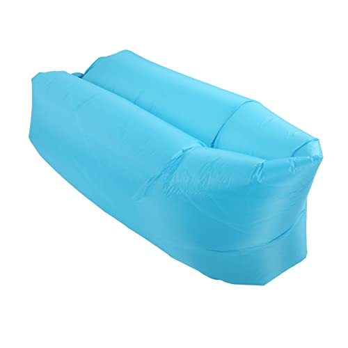 HEITIGN Portable Inflatable Couch Inflatable Lounger Air Sofa Portable Foldable Comfortable Inflatable Couch with Storage Bag for Outdoor Camping Black (Sky Blue)