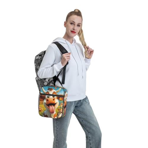 Cow Lunch Box for Women Kids Girls Men Insulated Lunch Bag Lunchbox Adults Lunch Tote Bags Reusable Cooler for Work Office School Picnic Travel - color: Cow01