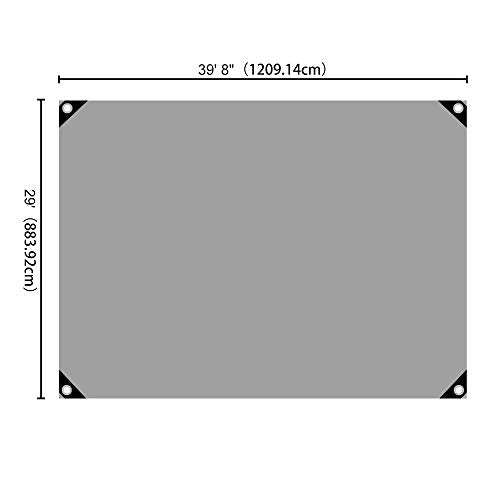 Yescom 30X40FT 14-Mil Plastic Tarp Waterproof Heavy Duty Tarpaulin with Eyelets Reversible Tear Resistant Shade Canopy Farm Green House Pool Cover - color: 14mil-1pc-silver, size: 30X40 Ft