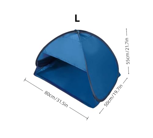 Luocute Head Tent Beach Sun Shelter, Pet Tent, Indoor Outdoor Small Pop Up Sun Shade for Head Face (L Size 0.25kg 80x50x55cm) - style: L Size 0.25kg 80x50x55cm