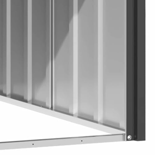Outdoor Dog Kennel with Steel Roof and Walls, Waterproof Dog Playpen with Open Entrance, Animal Hutch Shelter from Rain and Wind, Anthracite 45.9"x60.2"x32.1" Galvanized Steel,-653 - color: Anthracite, size: 45.9"x60.2"x32.1"