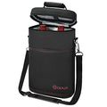 opux 2 Bottle Wine Carrier Tote, Insulated Leakproof Wine Cooler Bag, Wine Travel Bag Tote for Picnic BYOB Beach, Portable Wine Bottle Carrying Case, Gift for Wine Lover Women Men Christmas, Black - color: Black