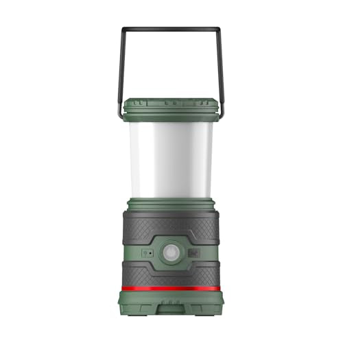 Coast EAL35R 1000 Lumen Voice-Controlled LED Emergency & Camping Area Lantern with Warm, Cool White, Day, Red & Red Flashing Mode, Power Bank Functionality - Forest - color: Forest Green