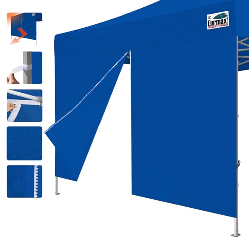 Eurmax USA Instant Canopy SunWall Canopy Middle Zipper Wall for Easy Entry and Exit Sidewall for Pop Up Canopy Tent,1 Pack Sidewall Only (10Ft×5.6Ft,Royal Blue) - color: royal blue, size: 10x5.6ft