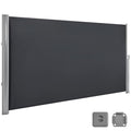 MCombo Aluminium Patio Retractable Side Awning, Fully Assembled Waterproof Sunshade Privacy Screen for Garden, Balcony and Pools (Dark Grey, 78"x138") - color: Dark Grey, size: 78"x138"