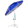AMMSUN Shade Umbrella, Premium Portable Umbrella with Stand, 6.5ft Lightweight Free Standing Canopy for Sporting Games, Adjustable Instant Sun Protection and Easy to Carry, Blue - color: Blue
