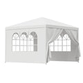 LEMY Party Tent,10'x10' Outdoor Gazebo Canopy Tent with Removable Sidewalls Windows,White Waterproof Heavy Duty Tent for Party,Wedding,Events,Beach,BBQ - size: 10' x 10'