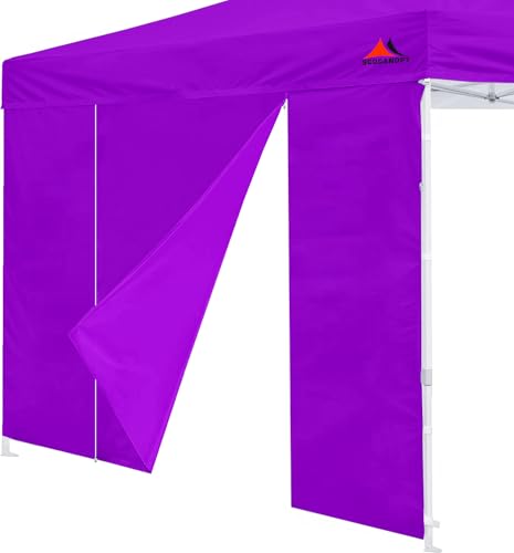 SCOCANOPY Door for 10x10 Canopy Frame Two Central Zipper Design for Easy Entry and Exit,1 Pack Sunwall Only,Purple - color: Purple, size: 10X10