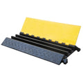 Kable Kontrol Atlas Heavy Duty Cable Protector Ramp - 3 Channel - 1 Pc - 36” Long Black & Yellow – 44000 Lbs Capacity - Rubber Speed Bump Wire Protector Cord Cover – CP9986 - size: 3 Channel - 1 Unit