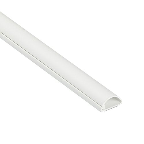 D-Line Half Round Cord Hider, Patented Cable Cover, Hide TV Wall Mount Wires, Raceway for Cords, Decorative Wire Covers, Paintable, Adhesive Cable Concealer, 1x 0.78in W x 0.39in H x 39in L,White - color: White, size: 0.78x0.39in - 1x 39in