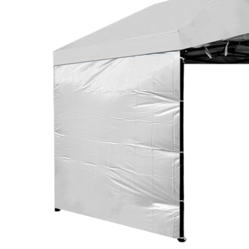 MQoutdoor Ultralight Sidewalls for 10x10 Canopy Tent Silver Coated Side Walls with Tie Rope 1 Piece, Silver Gray - color: Silver Gray