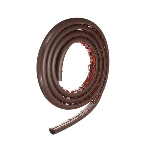 HARFINGTON 6ft Cord Cover Floor W0.3 x H0.3 Inner Channel PVC Hide Extension Cable Floor Wire Hider Wire Covers Protector for Prevent Cable Trips Cables Management, Coffee - color: Coffee, size: W0.3"xH0.3"x6ft