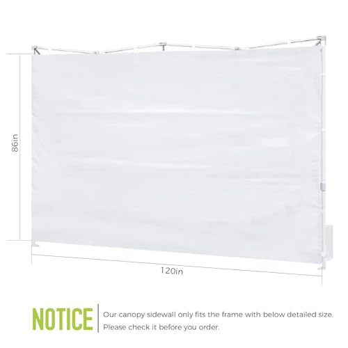 10x10 Pop Up Canopy Sidewall - 1 PC 300D Waterproof Attachable Tent Wall, Privacy Shade for Outdoor Events, Vendor Booths (Tent Not Included, Basic Style) - style: Basic Style
