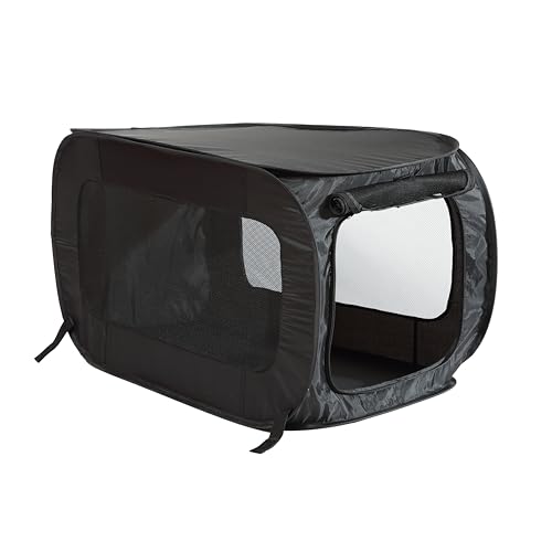 Beatrice Home Fashions Portable, Collapsible, Pop Up Kennel Travel Cat and Dog Crate, 36" L x 22" W x 22" H, Black - color: Black, size: 36.0"L x 22.0"W x 22.0"H
