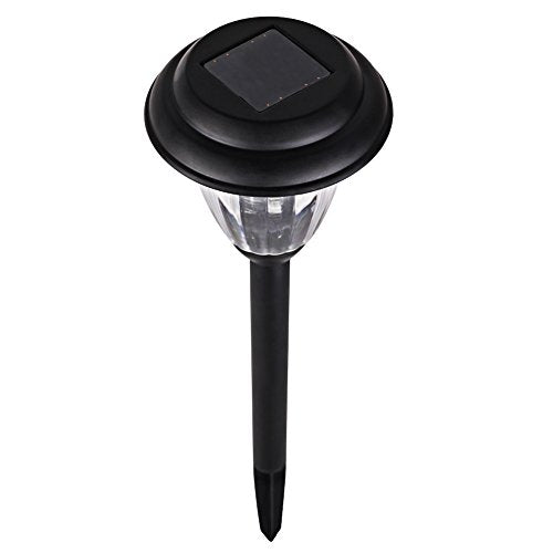 Solar Outdoor Pathway Lights Matt Black Stainless Steel Painted LED Lights for Garden Landscape Path Yard Driveway (black-8pack) - color: black-8pack
