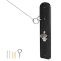 Barcaloo Hook and Ring Game with Bottle Opener and Magnetic Bottle Cap Catch - Adult Ring Toss Game for Both Indoor and Outdoor Use - color: Black