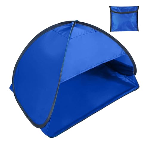 Mini Pop Up Beach Tent, Automatic Instant Mini Dog Tent for Dog Shade & Head Canopy, Laptop Shade for Working Outside, Portable Lightweight Mini Pop Up Canopy for Camping Hiking Picnic (Blue) - color: Blue