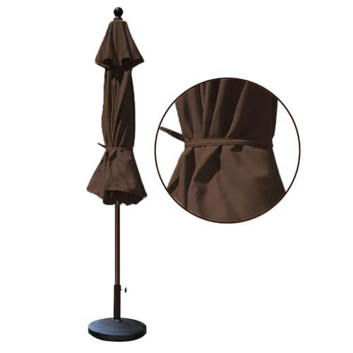 EliteShade USA 10-Year-Non-Fading 9Ft Market Patio Umbrella, UPF 50+ UV Protection Performance Sun Umbrella, Heavy Duty Commercial Grade Outdoor Table Umbrella with Crank & Tilt, Windproof Vented Top for Garden, Pool, Deck and Outdoor Playsets, Chestnut -