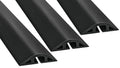 Electriduct D-2 Rubber Duct Cord Cover - Pack of 3X 30 Inch (2.5 Feet) Pieces = 7.5 Feet Black Floor Cable Protector