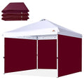 SCOCANOPY SideWall for 8'x8' Pop Up Canopy Frame, 3 Pack SunWall Only,(Burgundy) - color: Burgundy