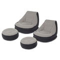Intex Inflatable Ultra Lounge Chair with Cup Holder and Ottoman Set (2 Pack) - size: 2 Pack