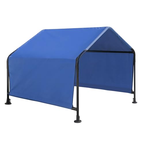 ShelterLogic 5' Outdoor Pet Shade, Versatile Pet Canopy Tent for Medium to Large-Breed Dogs, Cats, Small Animals and Livestock, Blue - size: Large