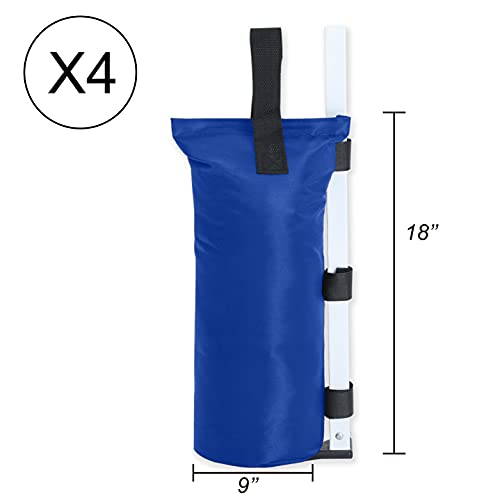 ABCCANOPY Canopy Weights Set of 4-120LBS Sand Bags for Pop up Tent, Weight Bags for Outdoor Gazebo, Trampoline, Pergola, Blue (Without Sand) - color: Blue, size: 120lbs