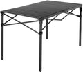 MOUNTAIN SUMMIT GEAR Heavy-Duty Roll-Top Table for Camping - Portable Aluminum-Top Folding Table with Steel Frame by Caddis Sports (Medium) - size: Medium