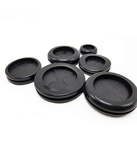 Flyshop 2-19/32", 66 mm Hole Plug, 2-3/8", 60mm ID Durable Synthetic Rubber Grommet Double-Sided Wire Protector, Black Rubber Cable Grommet Wire Protection, 4PCS - size: 66mm (Drill hole Dia.)