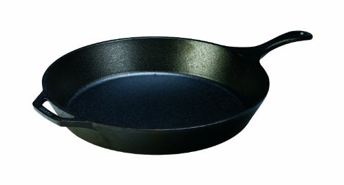 Lodge Seasoned Cast Iron Skillet 15 Inches - Frying Pan for the Stove, Grill or Campfire - Cooks Evenly - Features Easy-Grip Teardrop Handle - Non-Toxic, Nonstick & Long-Lasting - size: 15 Inch (1 Count)