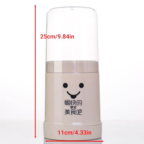 Cute Utensil Holder, Chopstick Holder Storage with Lid Plastic Kitchen Counter Utensil and Cutlery Holder With Removable Base Silverware Holder for Camping Picnic BBQ Party (Beige) - color: Beige