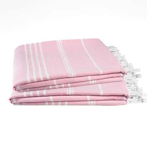 Cotton Turkish Beach Towel with Towels Oversized 36"x72" Pool Absorbent Extra Large Quick Dry Sand Travel Towel (Peony Plush, 2 Pack) - color: Peony Plush, size: 2 Pack
