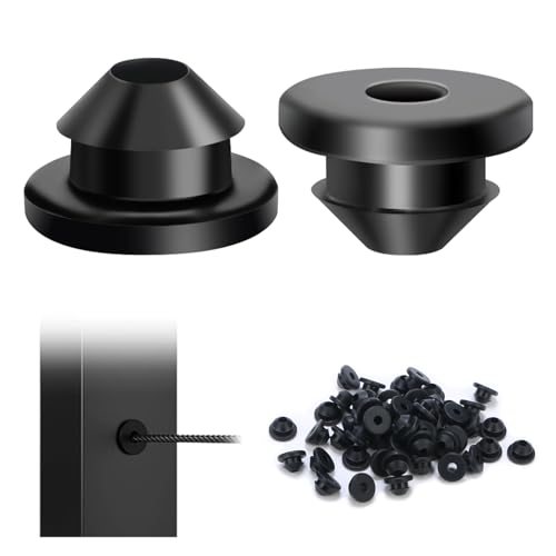 200 Pack Cable Railing Rubber Grommets for 1/8", 5/32", 3/16" Cable Protector Sleeves for Indoor/Outdoor Metal Posts - Durable & Weather-Resistant (200)