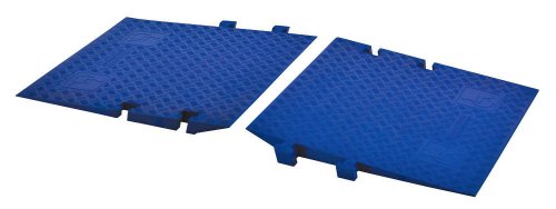 Checkers 5 Channel Industrial Drive Over Cable Protector ADA Ramp for 1.25" Lines, 40k/Axle Load Capacity Hose and Cable Ramp for Heavy Duty Equipment, Made in The USA, Blue, CPRP-5GP-BLU - size: 40k/Axle Load Capacity, style: ADA Ramp