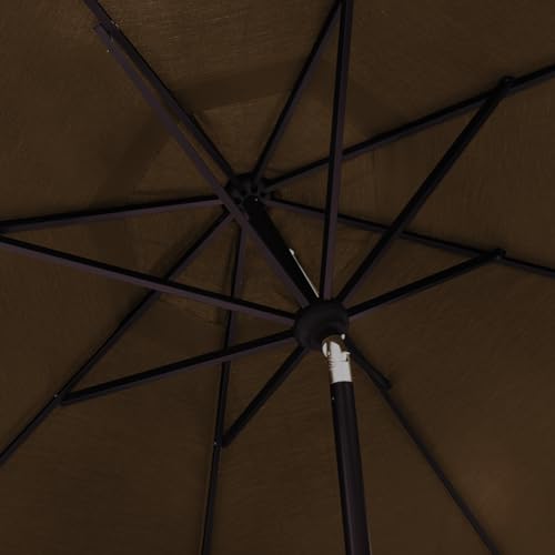 EliteShade USA 10-Year-Non-Fading 10Ft Market Patio Umbrella, UPF 50+ UV Protection Performance Sun Umbrella, Heavy Duty Commercial Grade Outdoor Table Umbrella with Crank & Tilt, Windproof Vented Top for Garden, Pool, Deck and Outdoor Playsets, Chestnut