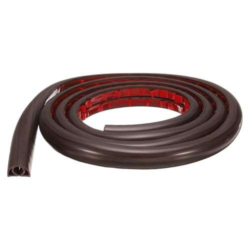 HARFINGTON 6ft Cord Cover Floor W0.3 x H0.3 Inner Channel PVC Hide Extension Cable Floor Wire Hider Wire Covers Protector for Prevent Cable Trips Cables Management, Wood Black - color: Wood Black, size: W0.3"xH0.3"x6ft