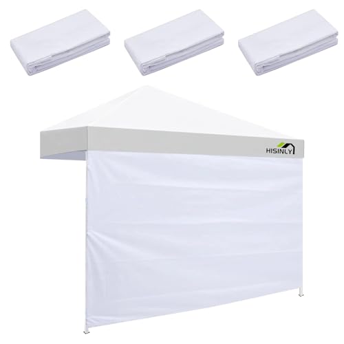 Canopy Sidewalls 10x10 ft, 3 Pack Pop Up Tent Walls, Waterproof & UV Protection 210D Oxford, Velcro Easy Install for Event, Outdoor, Party, Camping, White (Sidewalls Only) - color: White, size: 10x10ft Sidewalls*3