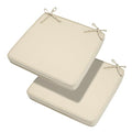 Magpie Fabrics Indoor Outdoor Waterproof Square Chair Cushion, 18" x 18" x 2.5", 2 Pack, Water Resistant Seat Cushions, for Patio Garden Office, Olefin Beige - color: Olefin Beige