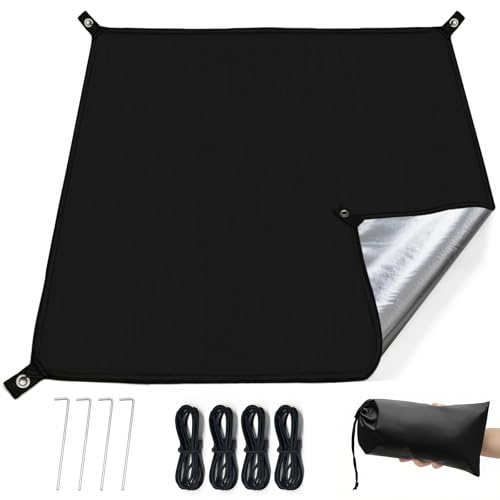 KRUI Tent Footprint, PU 2000 Waterproof Camping Tarp, Durable Tent Floor Saver for Hiking, Backpacking, Hammock, Beach and Picnic - size: 4 Person - 86“ x 90”