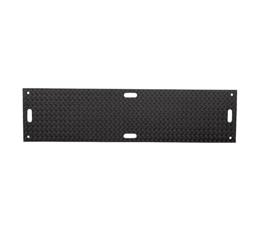 Mytee Products 10 Pk 2' x 8' - 1/2" Thick Heavy Duty Ground Protection Mats with Diamond Plated Tread - Easily Supports 50 Ton Loads - HDPE Construction Mat for Equipment Lawns Landscapers - color: Black, size: 2 x 8 Feet, style: 10 - Pack