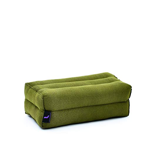 Leewadee Yoga Block – Floor Cushion for Yoga Practice, Meditation Seat Cushion for Workouts Filled with Kapok - color: Cl23 - Green