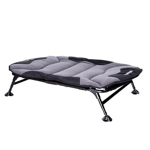 Momarsh Elevated Dog Cot with Washable Soft Pad & Folding Frame for Travel & Home Use | All in One Home Cot with Non Slip Feet | Large Portable Dog Bed | Perfect Padded Pet Bed System for Dogs - color: Elevated Home Cot