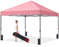 COOSHADE Durable Easy Pop Up Canopy Tent 10x10Ft, Pink - color: Pink, size: 10x10Ft