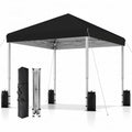 SANWAY 10x10 Pop Up Canopy Tent, One Push Setup, Heavy Duty Portable for Beach Camping Parties with Vents - Black - color: Black